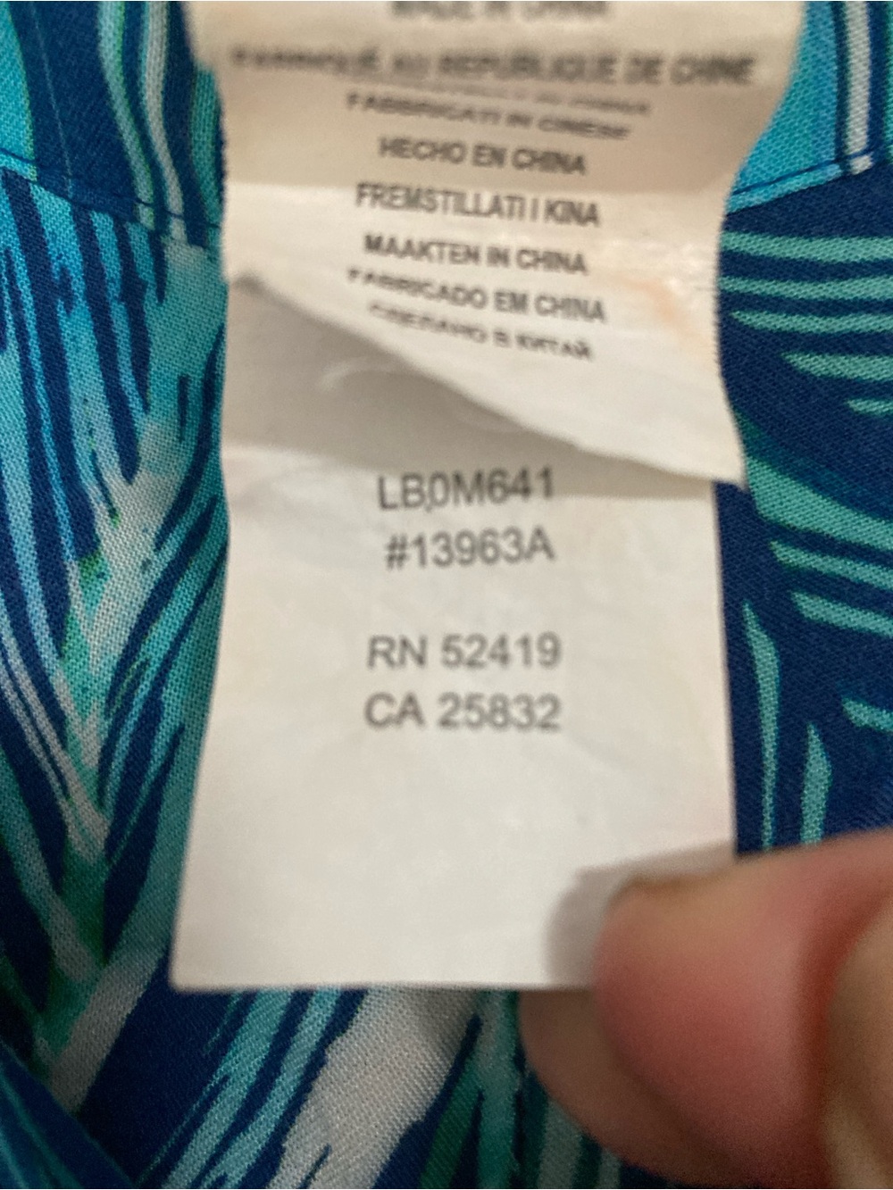 La Blanca Women's Cover up Pants Sketched Leaves Open Wide Legs Aqua Small - Picture 11 of 14